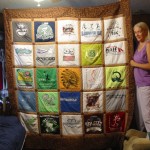 Quilt made from tee shirts