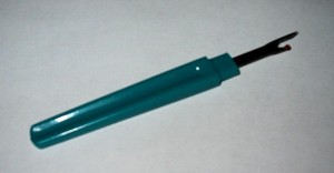 Use the seam ripper to open the access point - carefully!